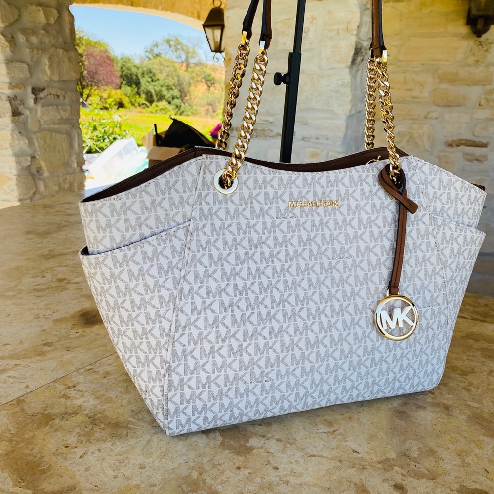NWT Michael Kors jet set handbag&wallet vanilla - Picture 4 of 16